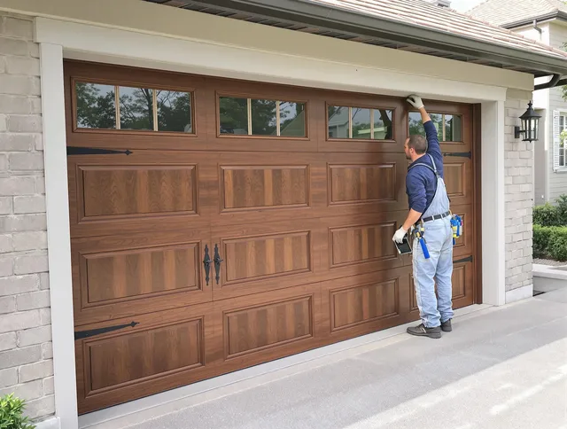 Custom garage door showcase by Weddington Garage Door Repair in Weddington
