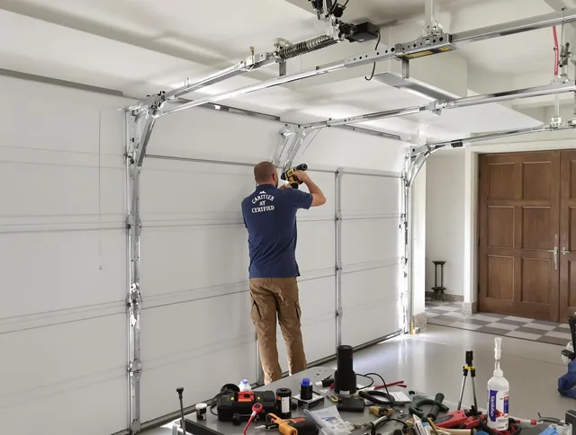 Weddington Garage Door Repair certified technician performing precision garage door repair in Weddington