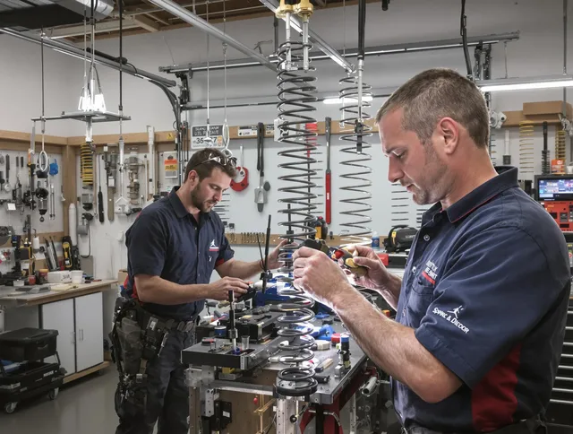 Garage door spring repair service by Weddington Garage Door Repair in Weddington